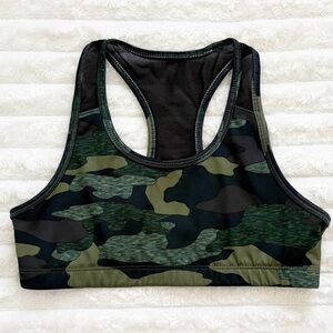 5/20$ Old Navy Active Camo Green Sports Bra Girls Size Large 10 12